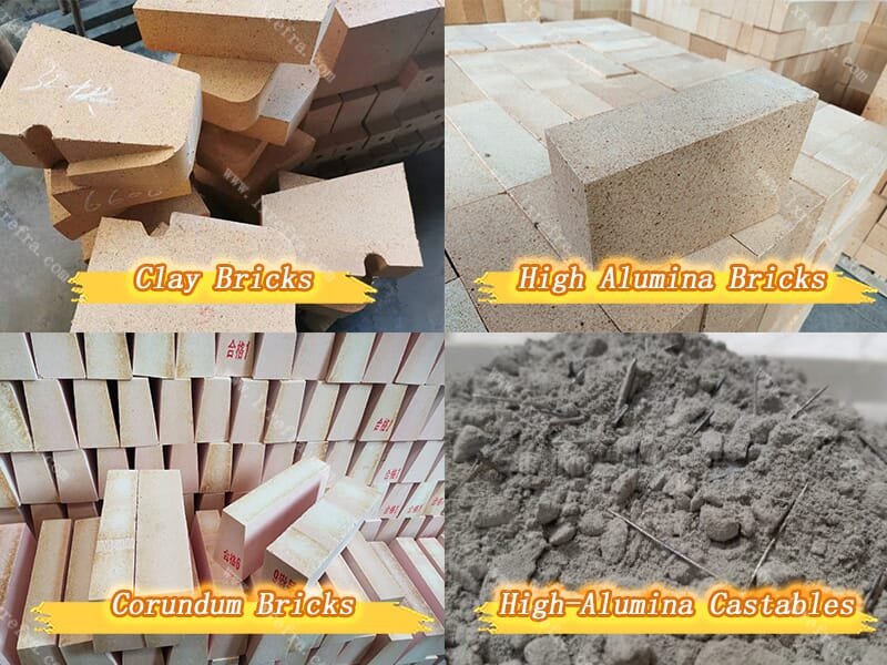 High-alumina refractory fire bricks